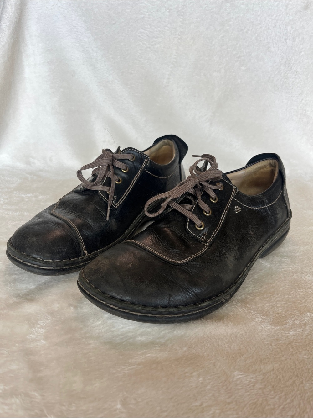 Finn Comfort Germany Hand Crafted Leather Lexington Shoes - Black